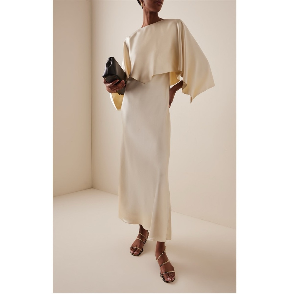 NWT Size 2 Adam Lippes “Larys” convertible cream silk dress